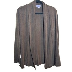 Laura Scott Brown Women Cardigan Size Medium 100% acrylic